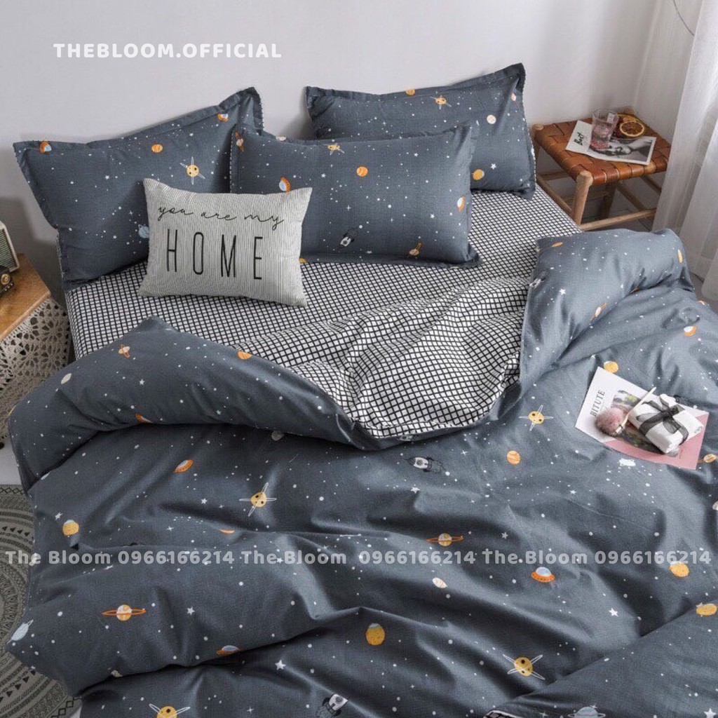 Set Chăn Ga Gối Cotton Poly - Vũ trụ Galaxy - BloomDecor
