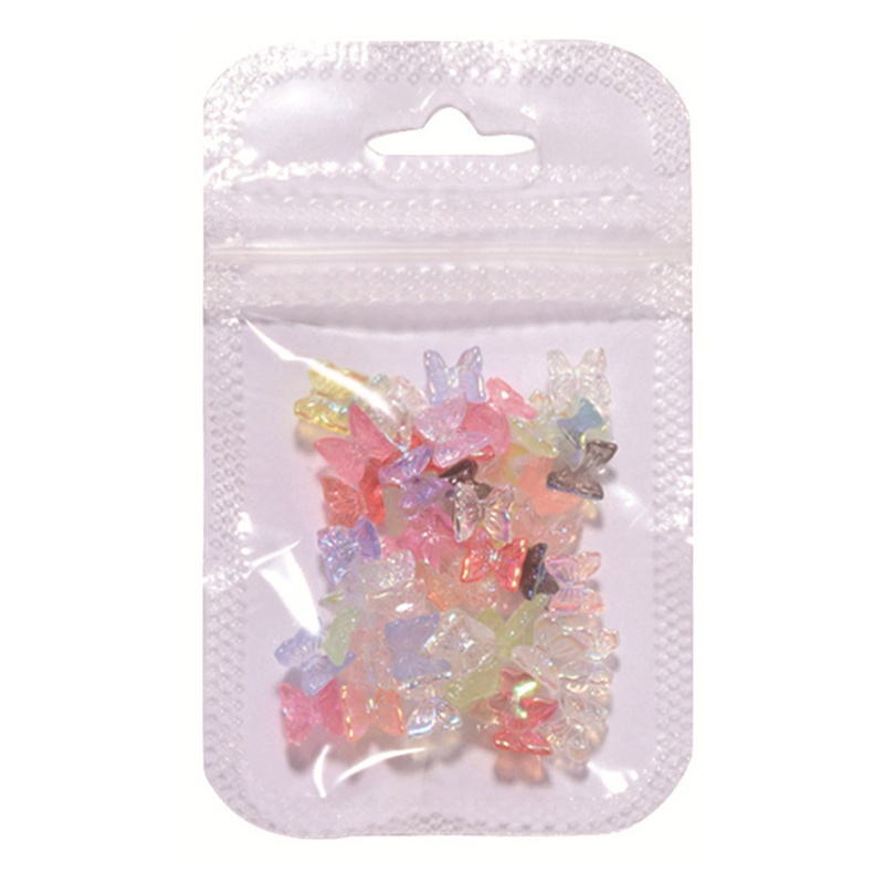 Set 50 Phụ Kiện Trang Trí Móng Nghệ Thuật Hình Bướm 3D DIY