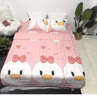 Chăn Hè Trần Bông Cotton Poly VỊT HỒNG cho bé gái trungvbhp_shopalot2