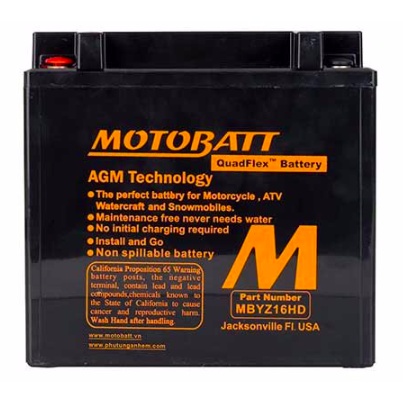 Bình điện/Acqui cho xe PKL Motobatt MTB-MBTYZ16HD 240A (12V-16.5A) cho Harley, Triump, Ducati...
