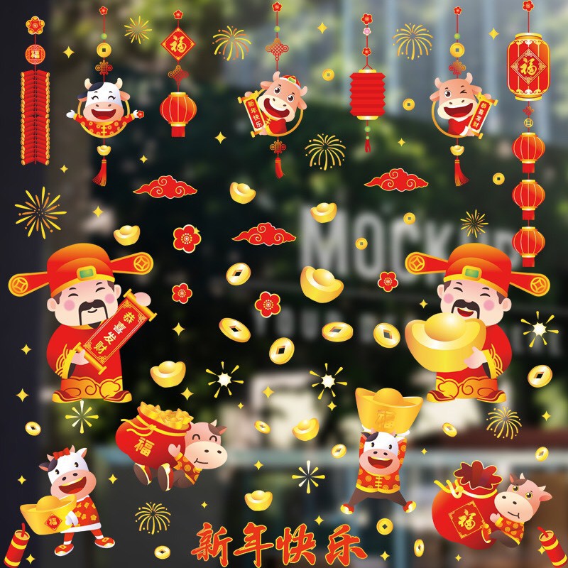 decal trang trí tết a