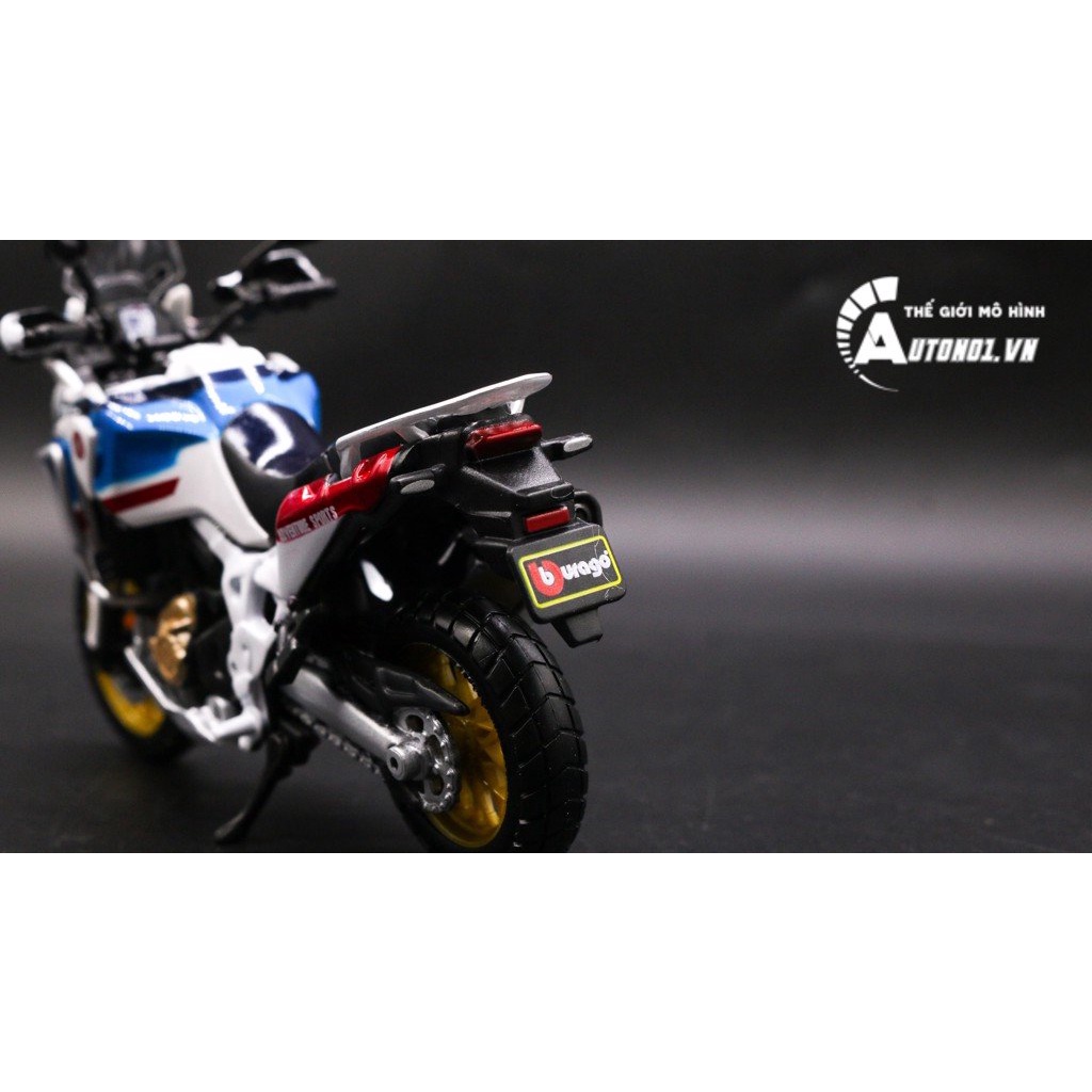 MÔ HÌNH XE HONDA AFRICA TWIN ADVENTURE WHITE 1:18 BBURAGO 7815