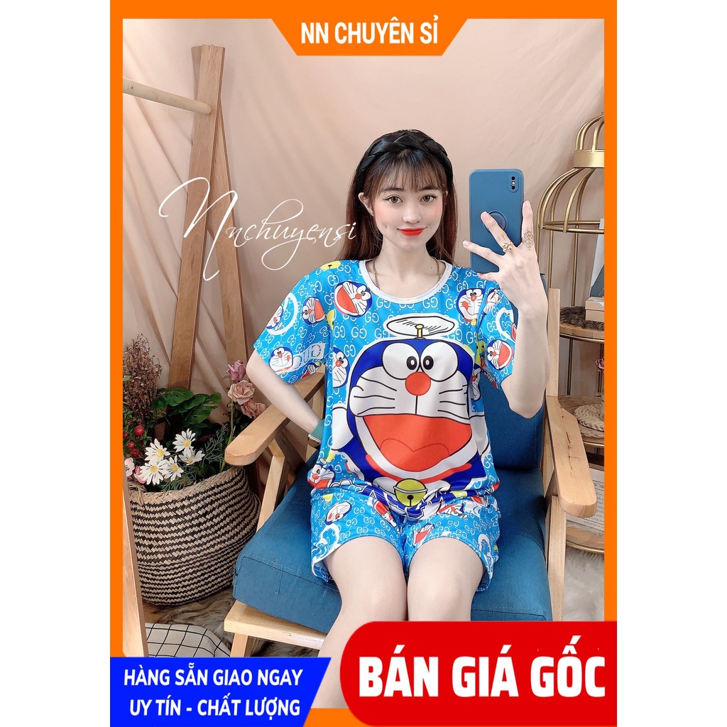 Đồ bộ bé trai bé gái size 7kg đến 70kg chất thun mềm mát in hình DOREMON hoạt hình dễ thương DBRBD FULL SIZE