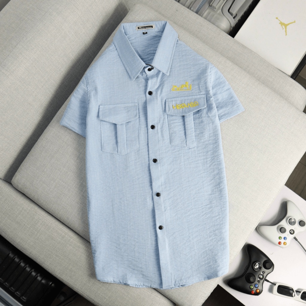 (HCM) ÁO SƠ MI NAM NGẮN TAY ĐŨI THỜI TRANG SIÊU XỊN CHO CÁC ANH EM - THỜI TRANG NAM PHONG CÁCH ĐẲNG CẤP KM FASHION