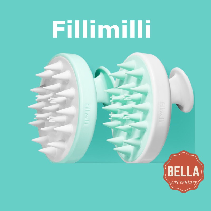 FilliMilli Cọ dầu gội mát xa da đầu của hai màu Làm sạch da đầu, tẩy tế bào chết, giảm căng thẳng