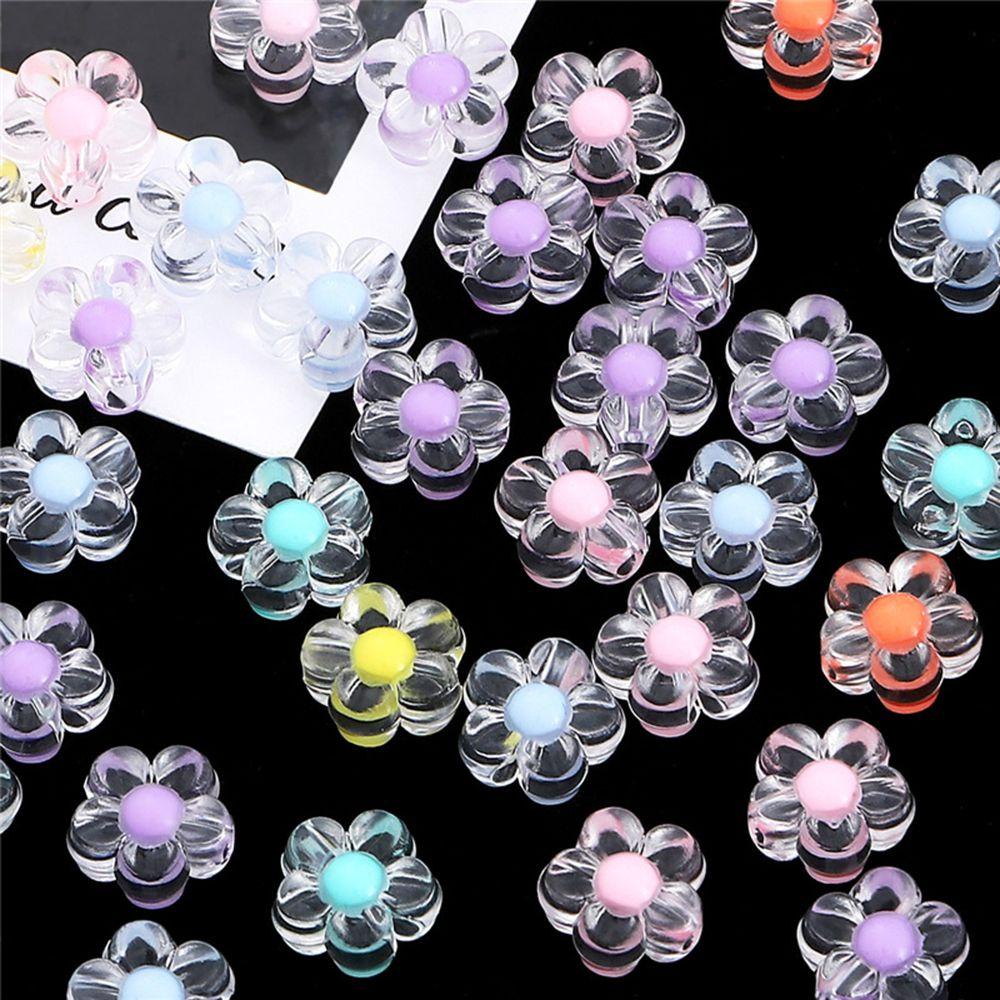 Set 50 Hạt Xỏ Lỗ Hình Hoa Làm Trang Sức Thủ Công Đa Năng
