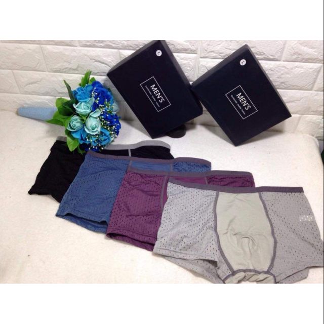 Set 1 hộp 4 chiếc quần sịp nam thông hơi men's cao cấp