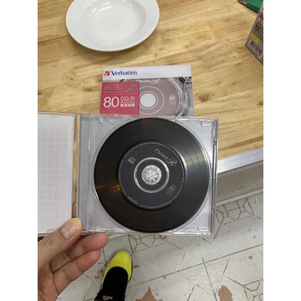 Hộp 10 Đĩa CD-R trắng Mitsubishi Audio Verbatim Phono-R Audio Pro