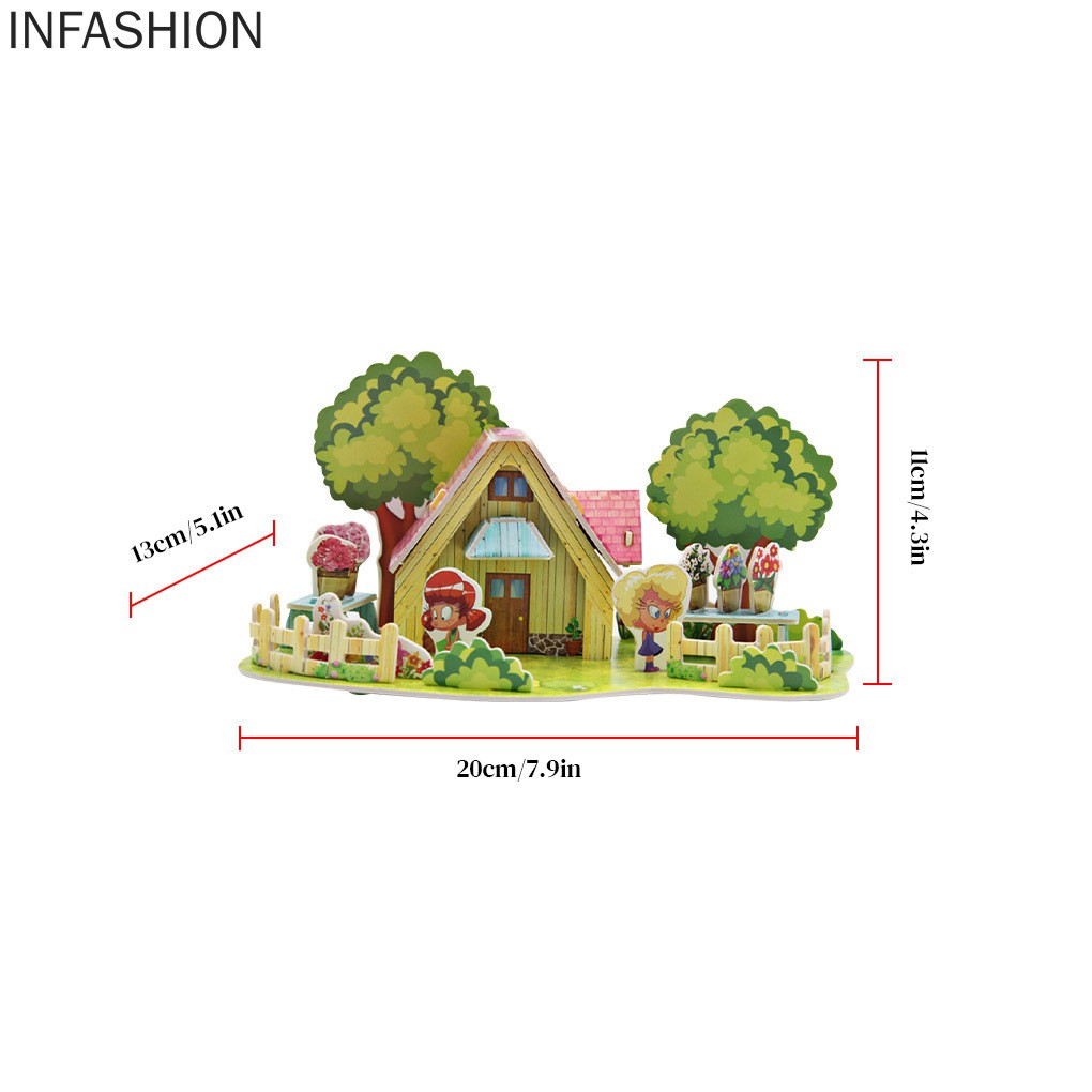 Mô Hình Ngôi Nhà Giấy 3d Tự Lắp Ráp Cho Bé