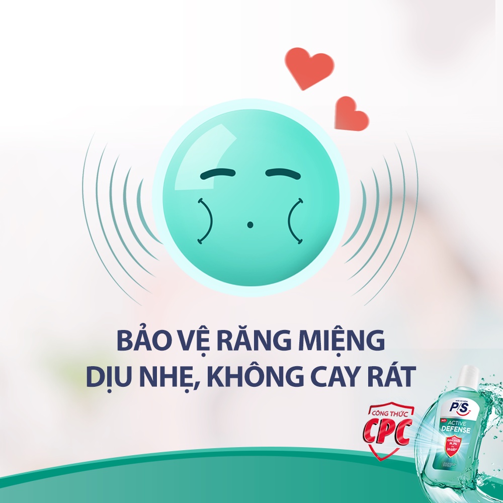 Bộ 2 Nước súc miệng P/S Chuyên gia kháng khuẩn 500ml giúp kháng khuẩn 99.9% chỉ sau 30 giây