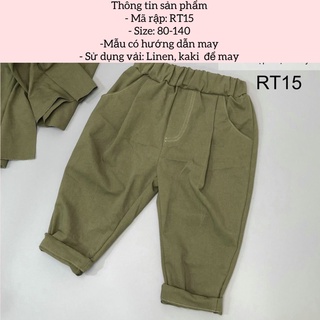 Rập giấy may quần dài bé trai_RT15