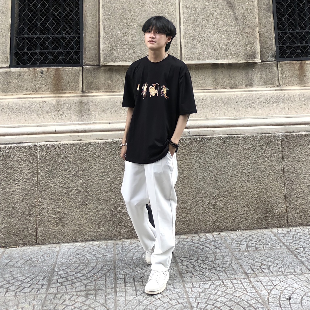 Quần vải xếp nếp cúc bấm sau // M4 Outfit