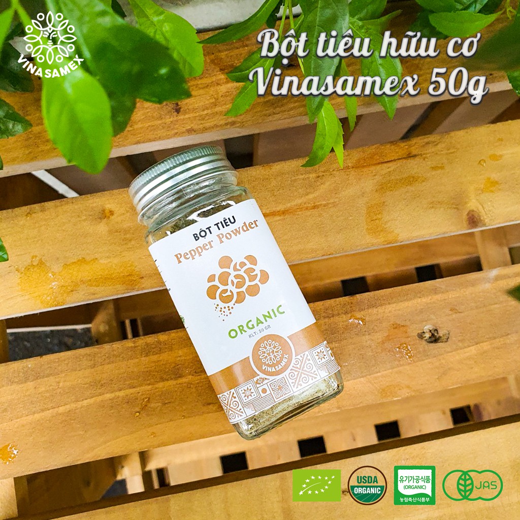Gia vị hữu cơ Vinasamex bột hồi, bột hành, bột tỏi, hoa hồi, bột sả, bột quế, bột gừng, tiêu đen, tiêu đỏ, tiêu sọ..