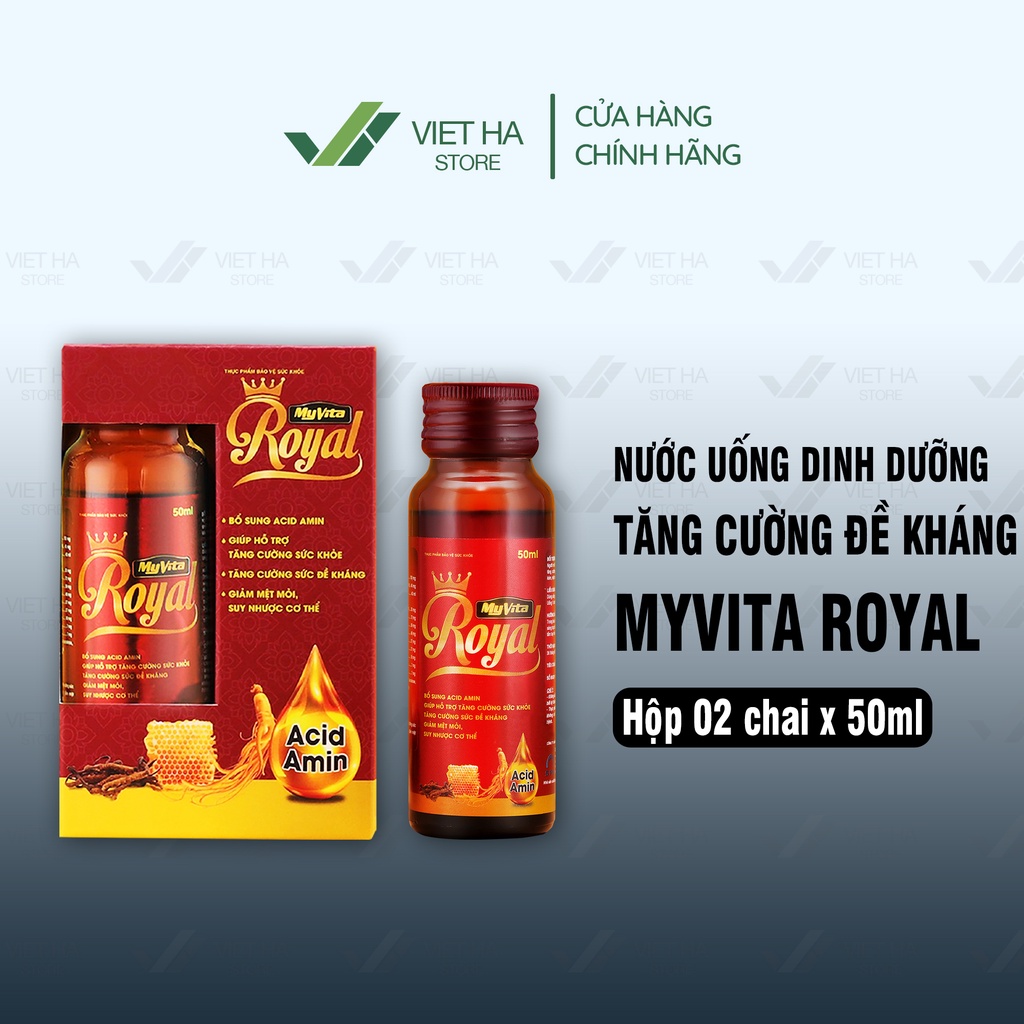 Thực phẩm chức năng MyVita Royal - Tăng cường đề kháng, Ăn được ngủ được, Tăng cường sức khỏe - Hộp 02 chai