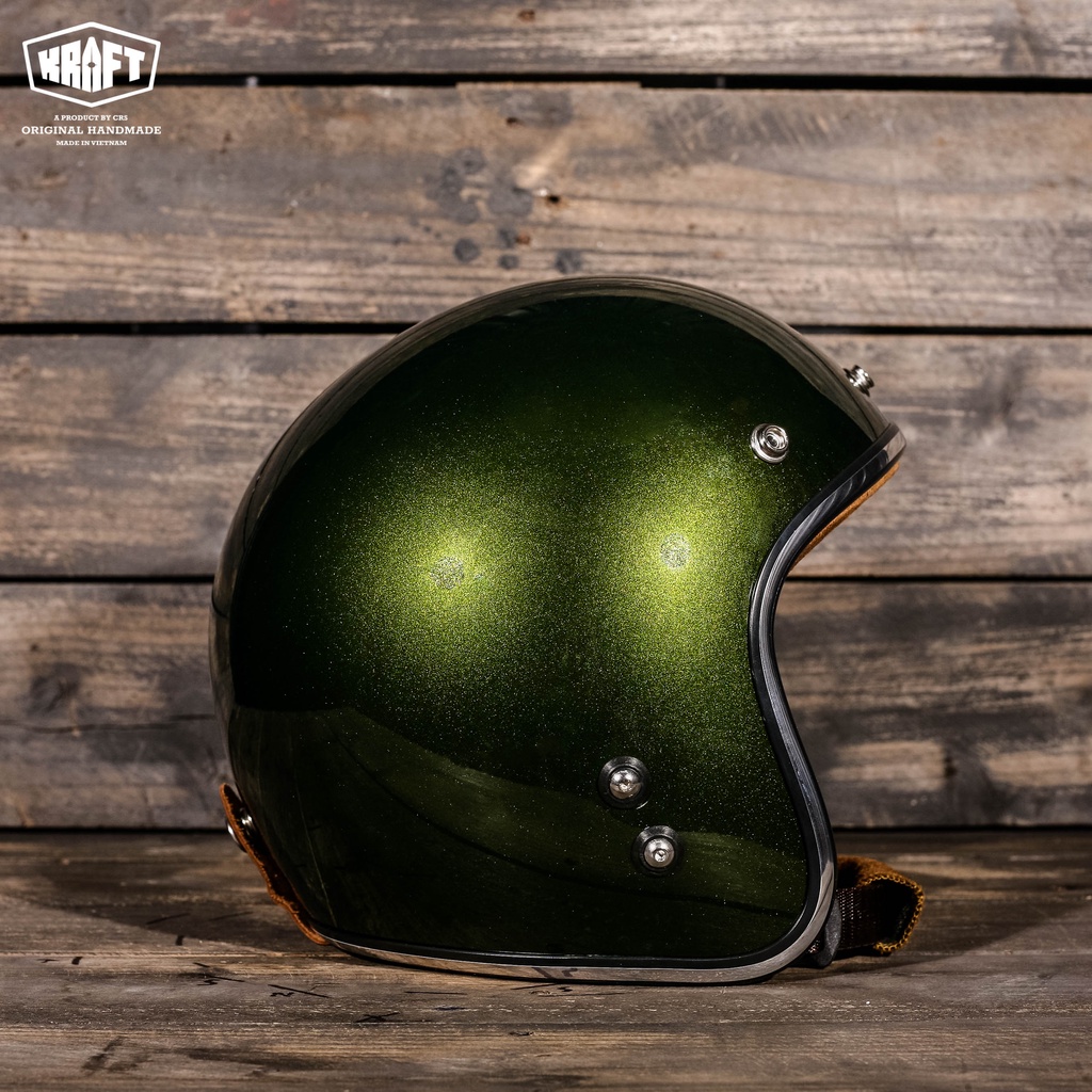 Nón Bảo Hiểm 3/4 - Kraft Eros Forest Green - Ver2