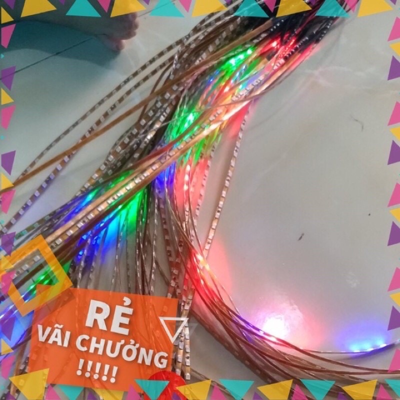 Dây led 7 màu trắng trí xe bể cá góc làm việc cực đẹp