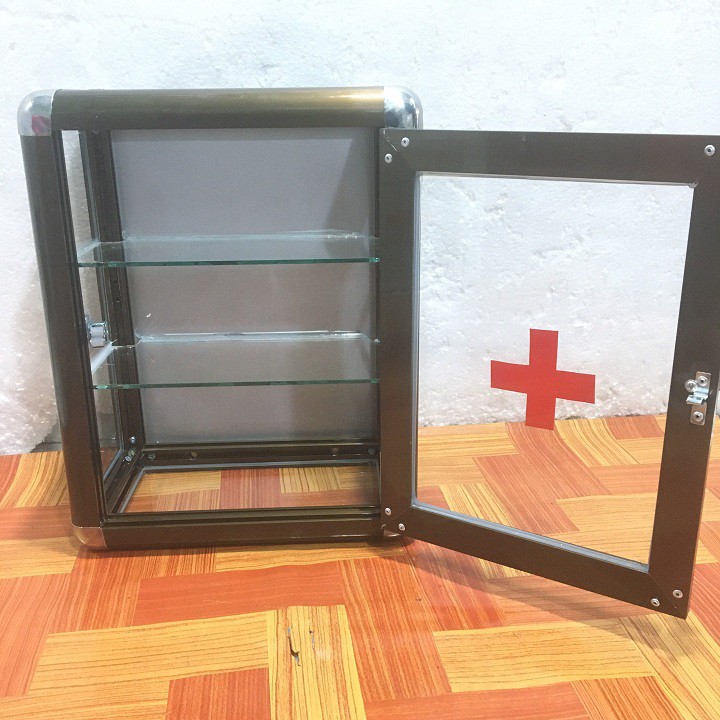 TỦ THUỐC - TỦ Y TẾ CHẤT LIỆU NHÔM KÍNH CỞ LỚN - TT03-3-