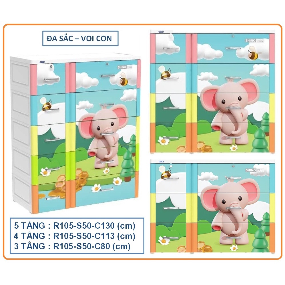 TỦ DUY TÂN SHINO 105 - HỌA TIẾT RỒNG MỚI 2024