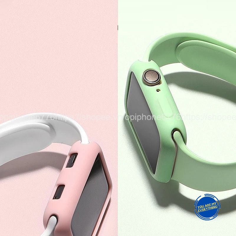 Dây đeo và ốp bảo vệ mặt đồng hồ Apple Watch kích thước 41mm/42mm/44mm/45mm