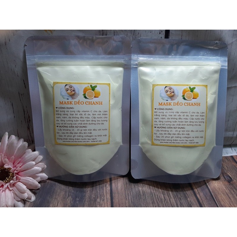 1kg Bột đắp mặt nạ mask dẻo Chanh handmade