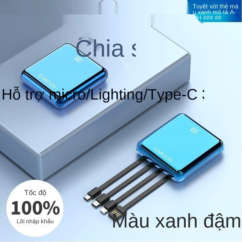 pin dự phòng, dung lượng lớn, sạc nhanh và bền, 20000 mAh, Apple, OPPO , kê, vivo, Huawei, thương hiệu