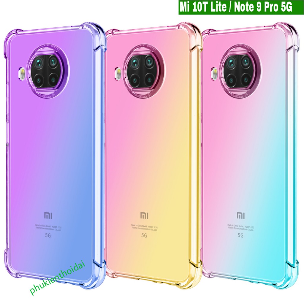 Ốp lưng Xiaomi Mi 10T Lite / Note 9 Pro 5G dẻo đa sắc lồi 4 góc ôm khít máy