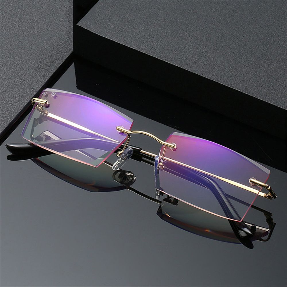 Kính Đọc Sách Không Gọng Chống Tia Uv / Ánh Sáng Xanh / Ánh Sáng Xanh Trong Suốt Thời Trang Cho Nữ