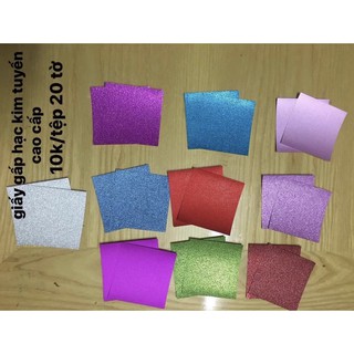 GIẤY GẤP HẠC KIM TUYẾN 10 MÀU