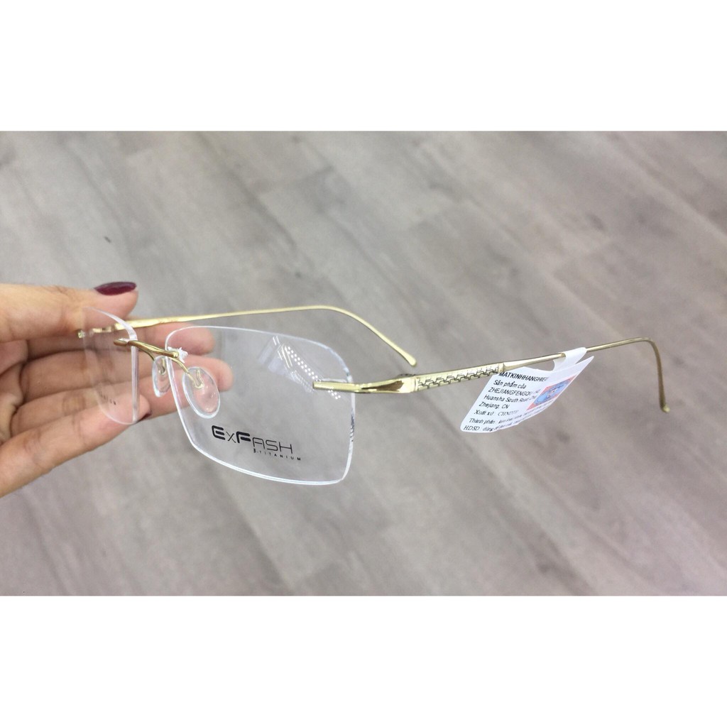Gọng Kính Cận Bắt Ốc CHÍNH HÃNG EXFASH EF37211 VÀNG 937