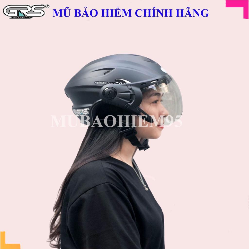 ♥️ Shop Uy Tín ♥️ Mũ bảo hiểm nửa đầu có kính grs A760 kính
