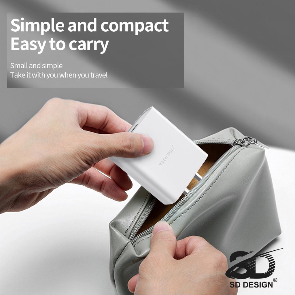 Củ sạc HG88 chính hãng SD DESIGN 2.4A hỗ trợ cho điện thoại i p h o n e Samsung Oppo Xiaomi Pin Dự Phòng