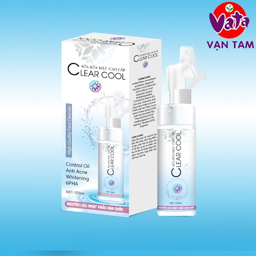 Sữa rửa mặt cao cấp chổi quét SILICON CLEAR COOL - Giúp ngừa mụn làm sạch da, loại bỏ dầu, lớp trang điểm, tế bào chết