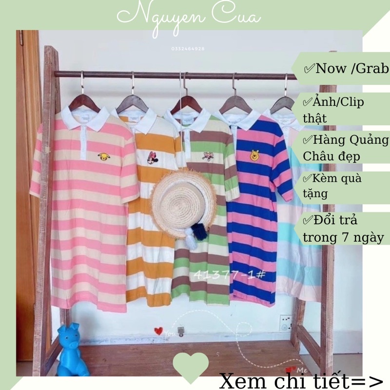 Đầm Polo Hoạ Tiết Trẻ Trung Năng Động ❤️freeship ❤️ảnh chụp sát chất