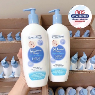 Sữa tắm gội evoluderm bé bé baby gentle 500ml