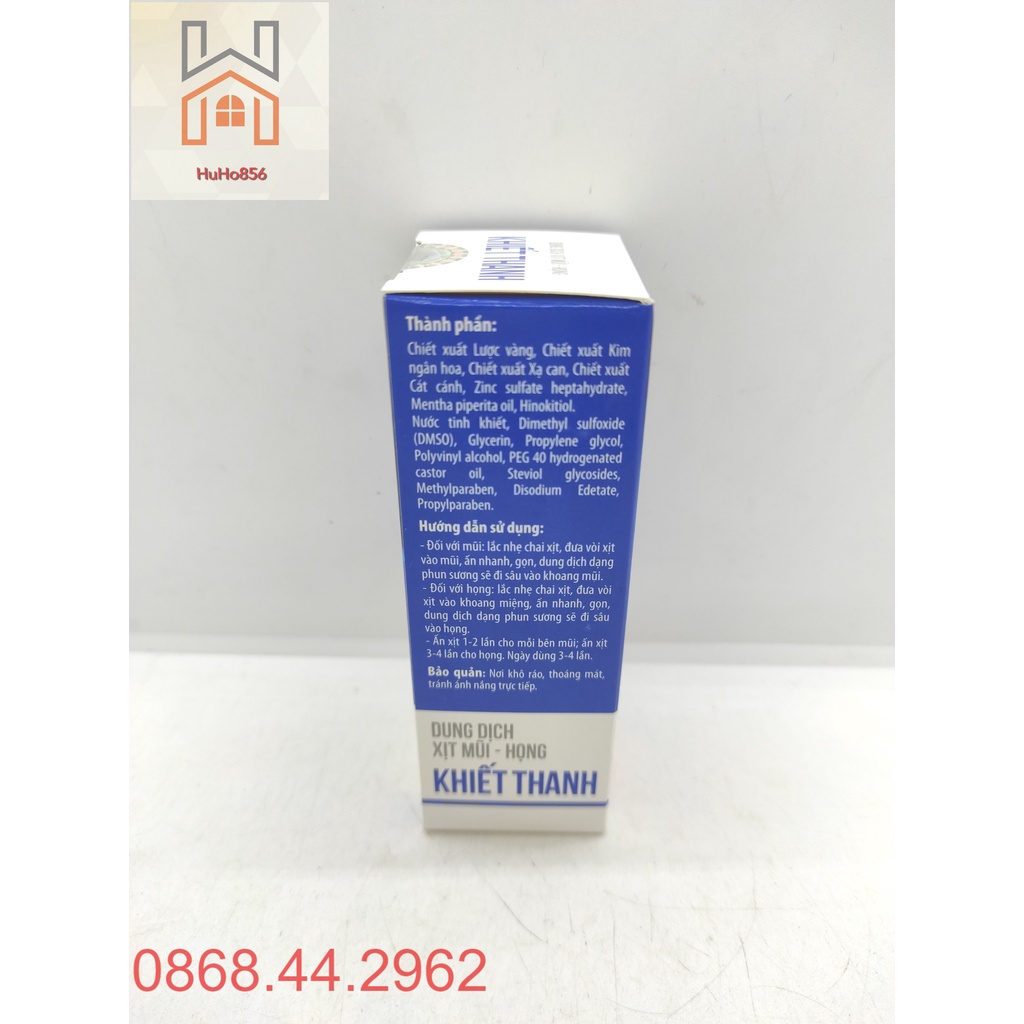 [Chính hãng] Xịt Mũi Họng Khiết Thanh - Lọ 30ml