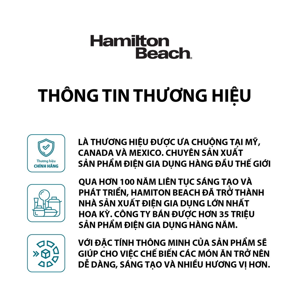 Máy làm bánh Waffle và đồ ăn sáng đa năng Hamilton Beach cao cấp đa năng Moriitalia 26049-IN