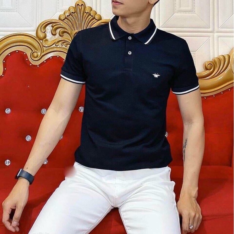 Áo POLO Nam Thêu Ong,Áo Thun Nam Có Cổ Mềm Mịn Thoáng Mát,Cotton Cao Cấp Bền Đẹp[Hàng Xịn]
