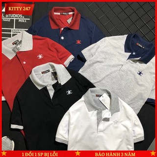 Áo Thun Nam Có Cổ KITTY247-AT15 Thêu Logo Cực Đẹp Hàng Xuất Khẩu- 5 Màu