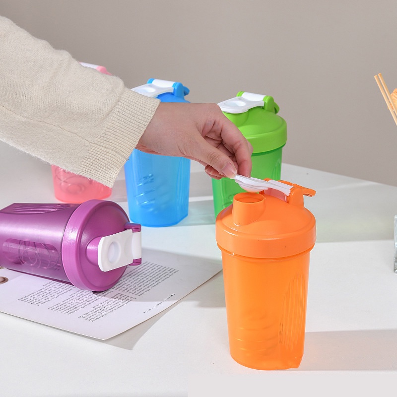 Sẵn Sàng Cổ Thể Thao Protein Shaker 400Ml Bột Whey Protein Pha Trộn Chai Thể Thao Tập Gym Thể Hình Lọ Đựng Ngoài Trời Di Động Nhựa nước Giải Khát Bình