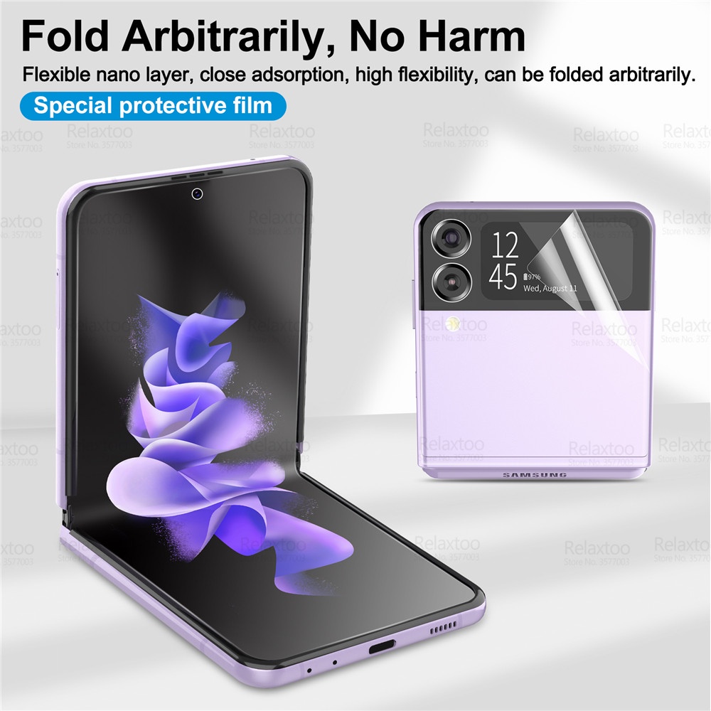 3to1 Hydrogel Film For Samsung Galaxy Z Flip3 Camera Back Front Protective Film Z Flip 3 ZFlip3 ZFlip Screen Protector