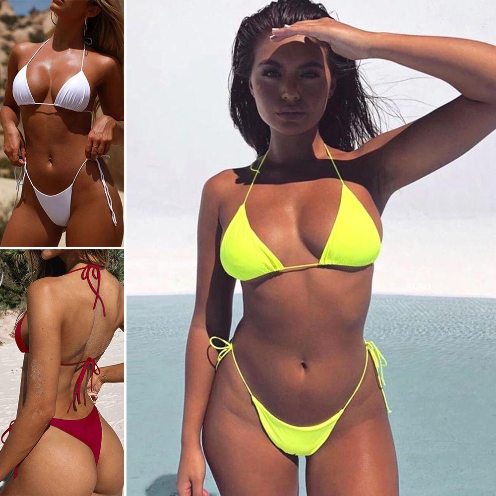 SUENIN Set Đồ Lót Màu Sắc Đơn Giản Quyến Rũ Cho Nữ