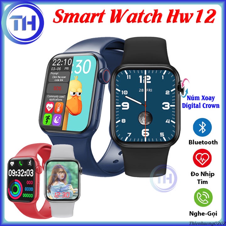 ✴▽Đồng Hồ Thông Minh HW12, Màn Hình 1.57Inch, Kết Nối Bluetooth 5.2 , Thay Nền Theo Ý Muốn ,Nút Xoay Digital Crown