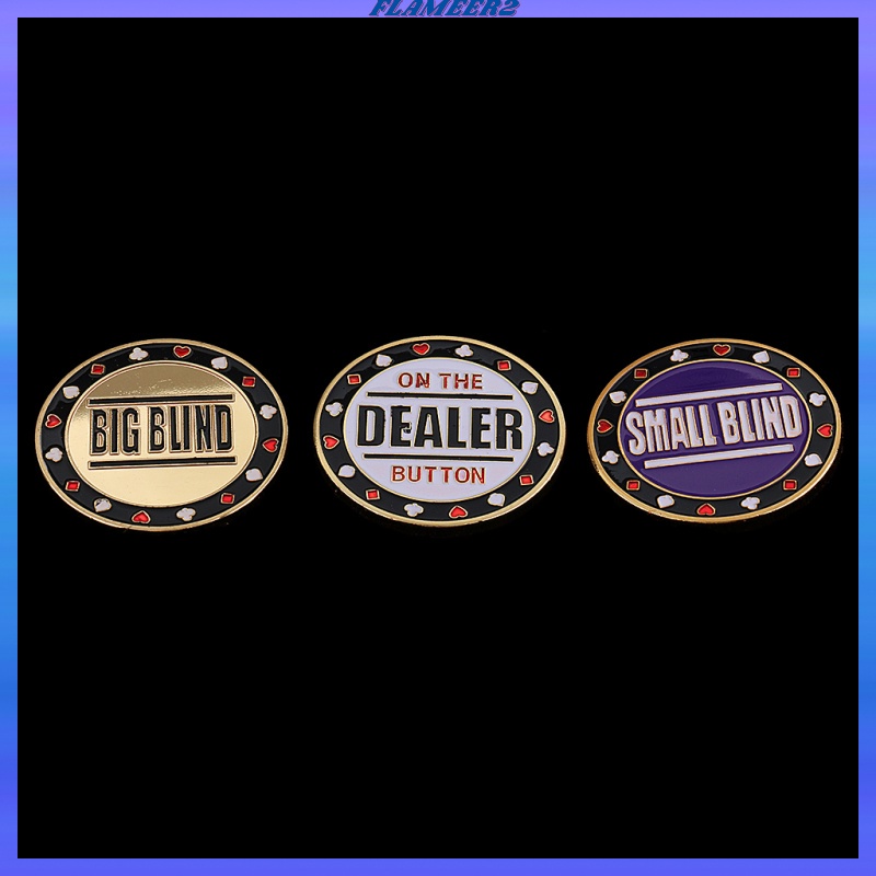 Bộ 2 Nút Nhấn Bảo Vệ Thẻ Bài Poker Tiện Dụng