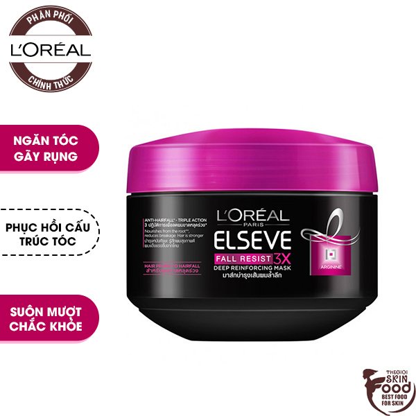 Kem Ủ Ngăn Ngừa Tóc Gãy Rụng L'Oreal Elseve Fall Resist 3X Deep Reinforcing Mask