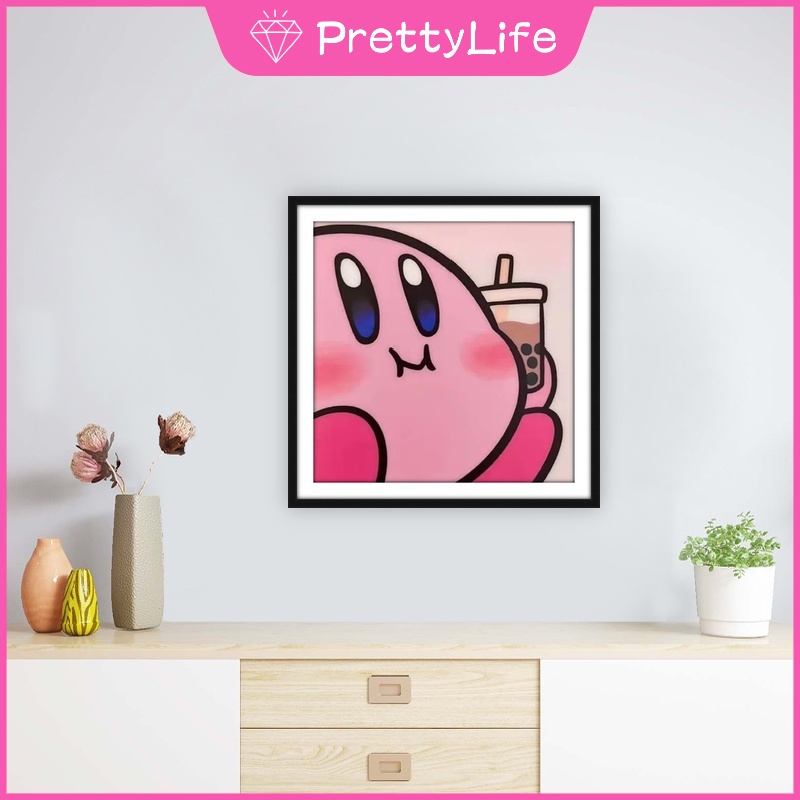 Bộ Tranh Đính Đá Tự Làm 30x0cm Hình Ngôi Sao Kirby Cho Bé