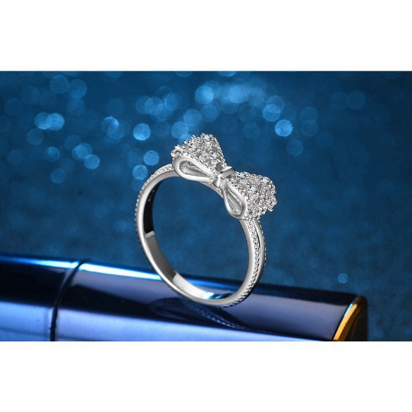 Nhẫn tinh thể bạc Plantinum Zircon thời trang