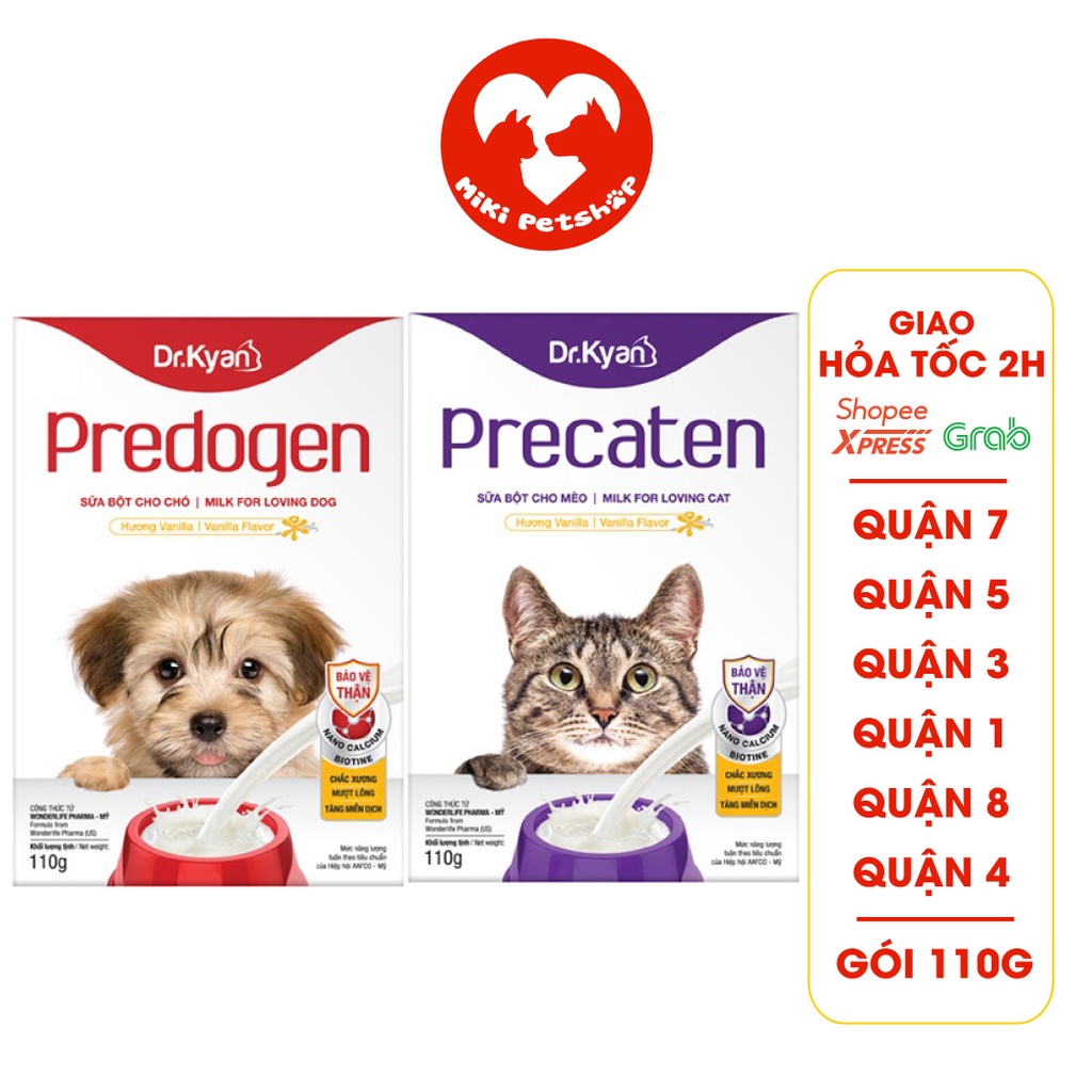 Sữa Cho Mèo Con Chó Con Dr. Kyan Precaten Predogen Hương Vanilla Gói 110G - Miki Petshop