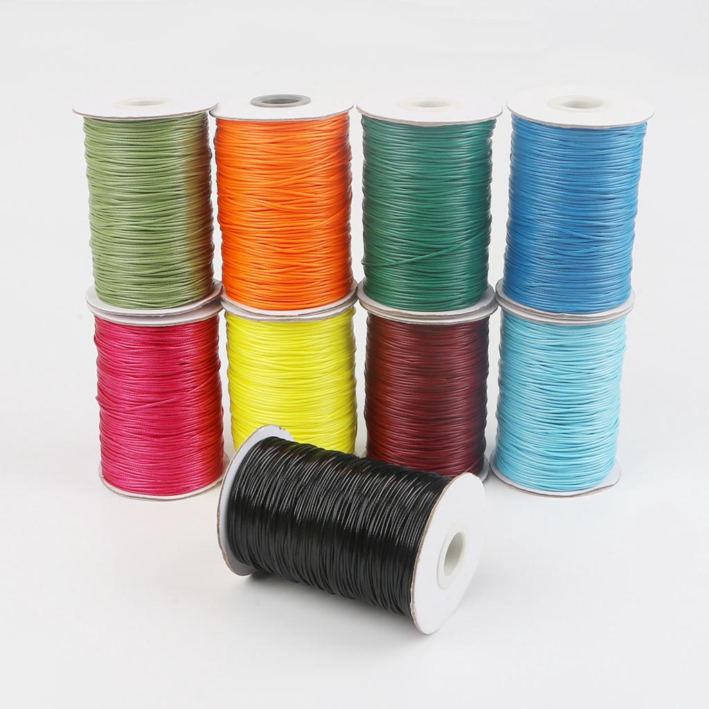 Cuộn dây cotton sáp 2mm dài 5m nhiều màu tùy chọn dùng làm đồ trang sức thủ công