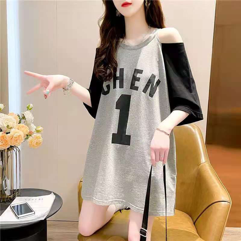 Áo Thun Nữ Ngắn Tay Hở Vai Thời Trang Hàn Quốc Mới