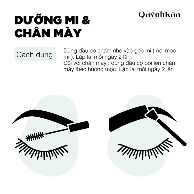 &lt;MINISIZE&gt; DƯỠNG MI VÀ CHÂN MÀY HANDMADE QK